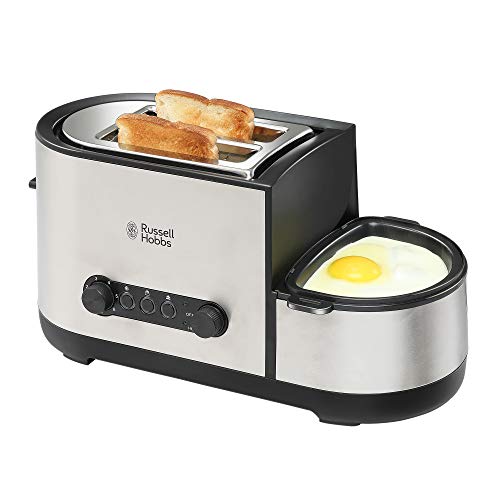 Image of Russell Hobbs RBFS1150-1150 Watt 2 Slice Automatic Pop-up Toaster Cum 3 in One Breakfast Set with 2 Year Manufacturer Warranty