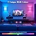 Battery Operated Wall Sconce Set of Two: 10000mAh Wireless Wall Light with Rechargeable Magnetic Bulb - Dimmable Wall Lamp with 7 RGB Colors - Linen Shade Sconces with Remote for Bedroom Living Room