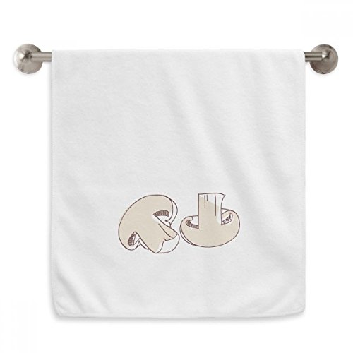 Serviettes moelleuses blanches haute absorption motif champignon 13x29