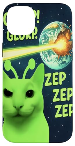 Funny Alien Cat Meme Glerp Glorp Zep Women Men Kids Case for iPhone 14 Plus