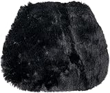 Natural Motorcycle Seat Cushion | 100% Genuine Sheepskin Motorcycle Seat Covers with Non-Slip Suede Backing and Straps, 13 x 11”, 1 Pc Black
