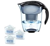 Brita 106051 Elemaris Starter-Pack mit 3 Kartuschen, XL, Schwarz
