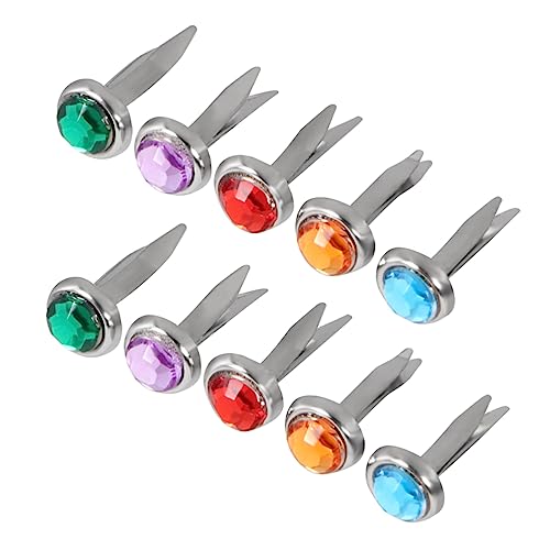 OSALADI 1set Decorative Brads for Scrapbooking Adorable Handmade Nail Fasteners for Crafts Photos and DIY Projects 50pcs