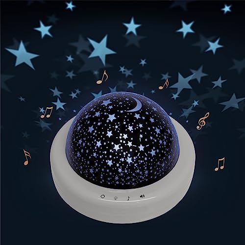 Zadro LED Star Night Light for Kids Room Starlight Projector with Multi Color Starry Nights Globe and Variety of Sounds (8