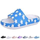 Youecci Cloud Slides for Kids丨Shower Bathroom Pool Pillow Slippers丨Boys Girls Comfy Thick Sole Slippers丨Summer Non-Slip Beach Shoes Stars Stripes 5 Big_kid