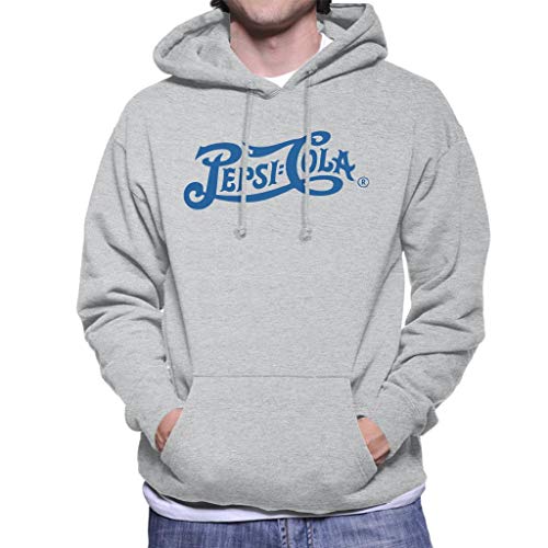 Pepsi Cola Sudadera con capucha para hombre con logo de 1906 gris L