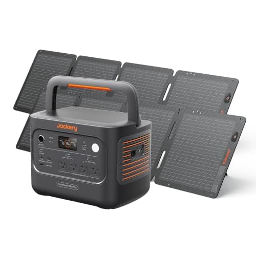 Jackery HomePower 2000 Plus v2 Portable Power Station with 2x 100Wair Solar Panels, 2200W AC Output, 2048Wh LFP Battery, Expandable to 12kWh, Essential Home Backup for Outages, Emergencies &
