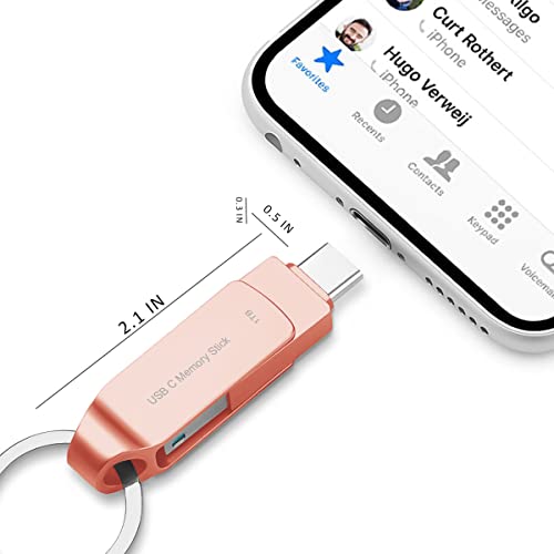 Thumb Drive 1Tb Phone Photo Stick Android Flash Drive Usb C Memory Stick 1Tb Usb3.1 Type C Richwell For Android Ipad Usb C Devices Macbook Pro And Computers Usb C-1Tb 03 Pink #TOP3