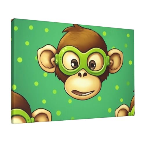 Impression sur toile HD singe vert de qualité premium 30,5x45,7 cm