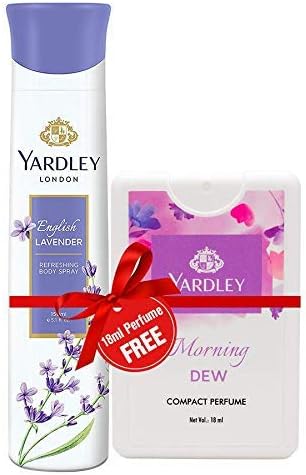 London English Lavender Deo, 150 ml with Free Morning Dew Compact Perfume, 18 ml