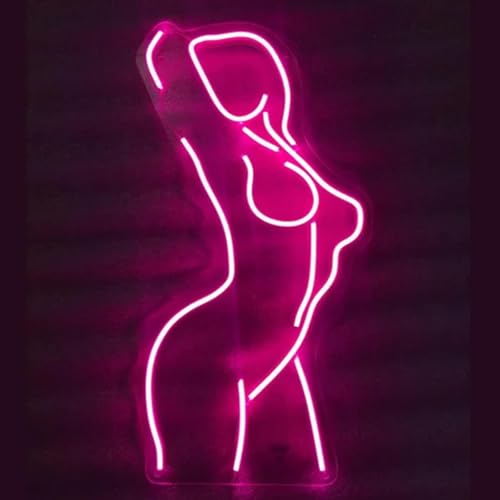 Image of Lady Neon Signs for Wall Decor 26 inches Neon Sexy Lady Body Light Up Sign Bedroom Bar Club Game Room Lights