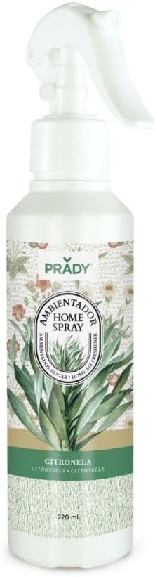 PRADY Ambientador Home Spray Citronela - 220 ml - Frescura natural para tu hogar.