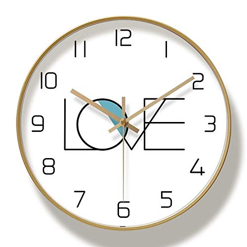 Horloge murale métal doré XJBTBA grand salon chambre bureau étude