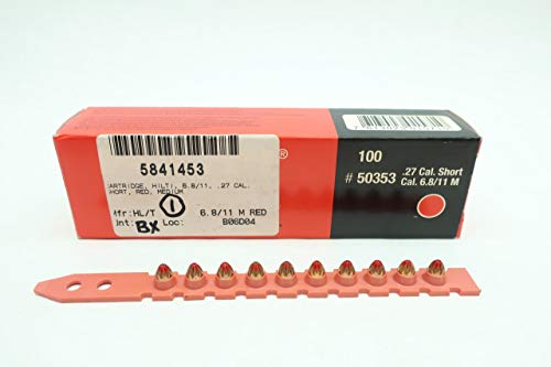 Box of 100 New HILTI 50353 Cartridge RED 0.27 Cal Short Cal 6.8/11M D645670