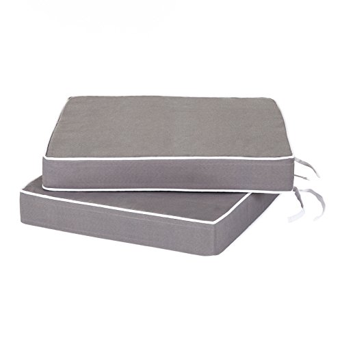 Alfresia Large Seat Pads Set of 2, Luxury Style Padded Chair Seat Pads, Replacement Seat Pads for Dining Chairs, Kitchen Chairs and Garden Chairs