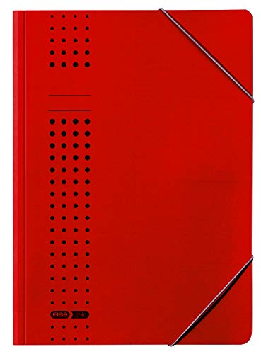 'Elba 400010115 Folder With Elasticated Corners Chic | Pack Of 5 A4 For Approximately 150 Din A4 Pages With Corner Elastic | 450 G/M² Recycled Card Assorted Pack 5 Of 7 Colours #TOP5