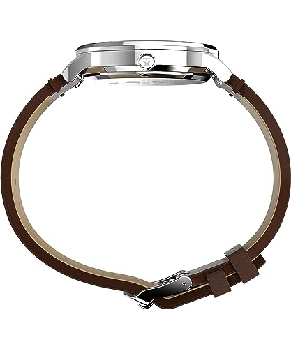 Image of Timex Waterbury 39mm Men's Analog Watch | Durable Stainless Steel Case | Day and Date Window | Durable Design | 100M Water Resistance