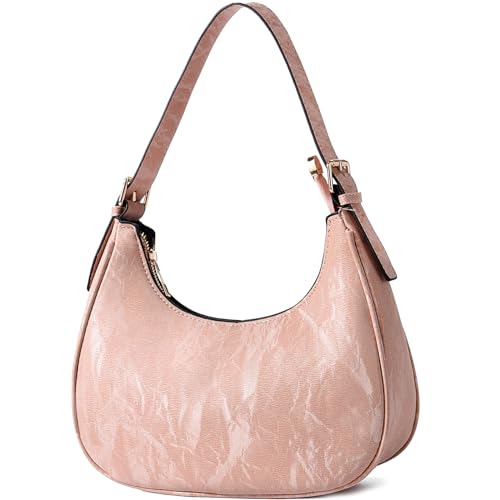 Image of CROJUYI Small Crescent Shoulder Bags Purses for Women Retro Classic Clutch Hobo Tote Purse and Handbag Cute Crossbody Bags