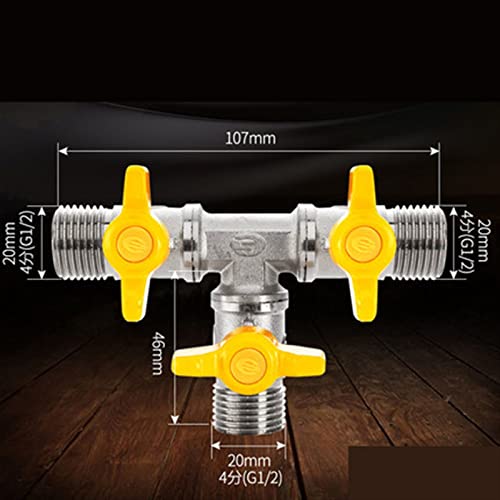 Valve en laiton DN15 robuste pour robinets de salle de bains haut de gamme - 3