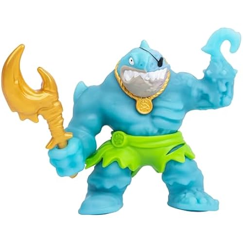 Heroes of Goo Jit Zu Cursed Goo Sea | Super Oozy, Goo Filled Toy Thrash Action Figure Hero Pack | with Color Changing Face That Reveals His Curse | Stretch Him 3 Times His Size