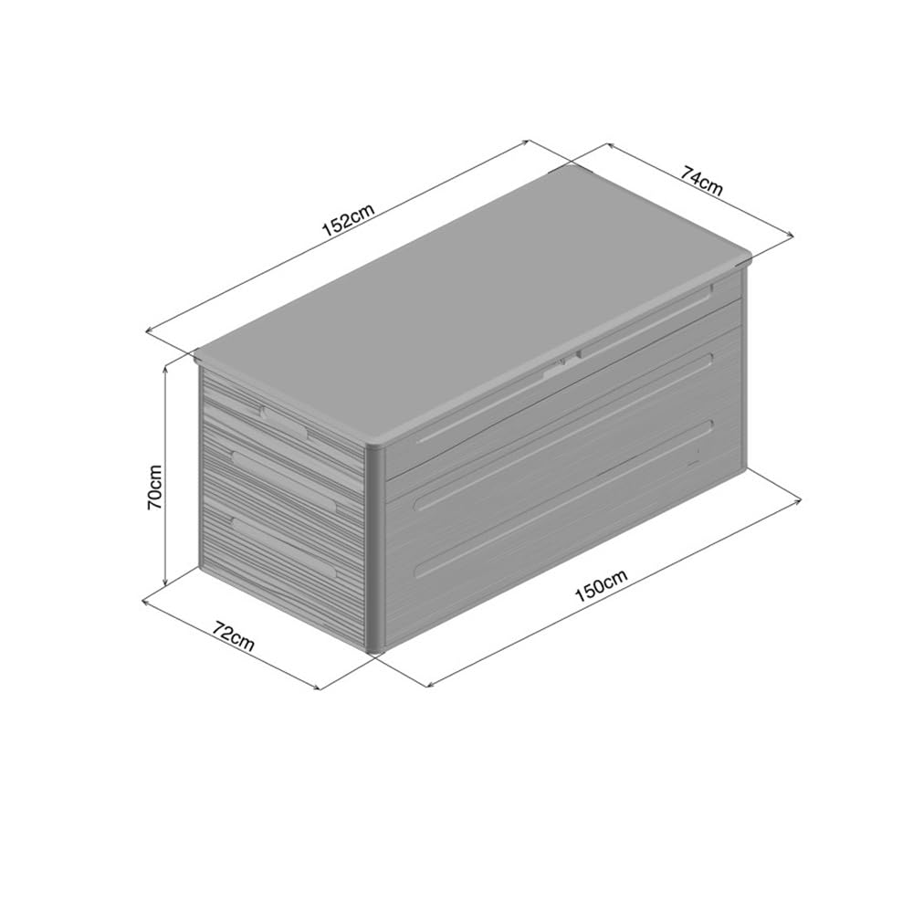 Garden Gear 700L Storage Chest Elite Series Outdoor Garden Storage Box Heavy Duty Weather Resistant HDPE Lockable Powder Coated Steel Frame - Image 6