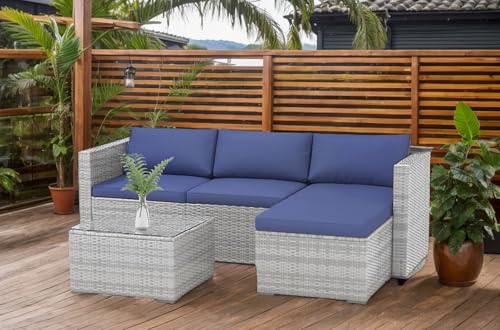 5-Piece Outdoor PE Wicker Patio Furniture Set