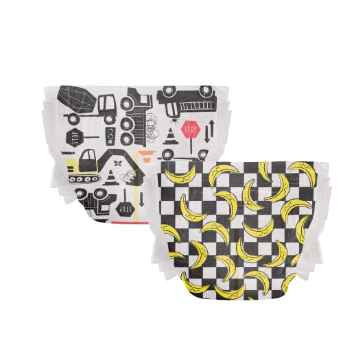 The Honest Company Clean Conscious Diapers | Plant-Based, Sustainable | Big Trucks + So Bananas | Club Box, Size 5 (27+ Lbs), 50 Count #TOP1