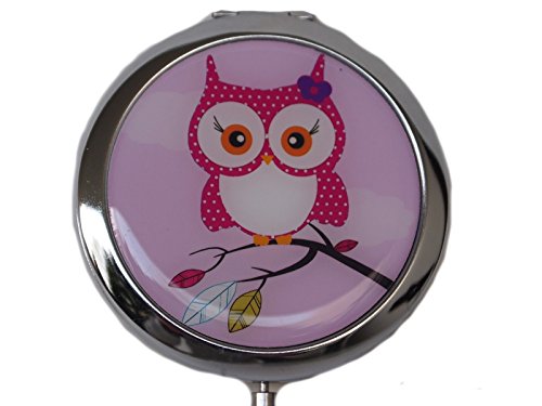 Preisvergleich Produktbild ROSS Schminkspiegel Eule Emily pink / rosa, Kosmetikspiegel, Taschenspiegel