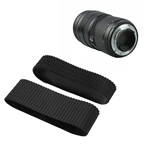 ciciglow Anneau en Caoutchouc D'Objectif, 2pcs Accessoire de Réparation D'appareil Photo de Remplacement D'anneau en Caoutchouc de Poignée de Zoom pour Objectif NIKKOR AF S 24-70mm F/2.8G Ed