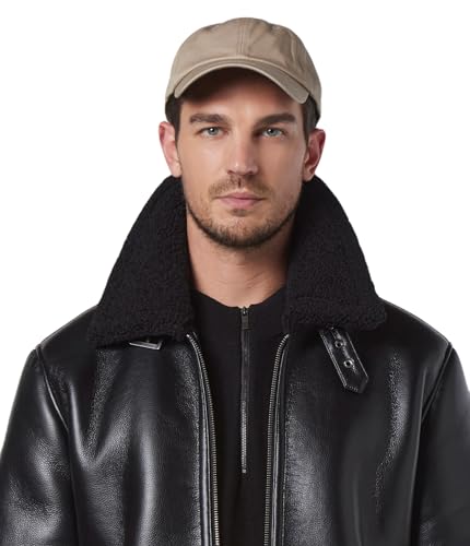 Image of Andrew Marc Men's Andrew Marc Men's Faux Leather Sherling Jacket