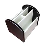 Rotating remote control caddy wood pen/pencil holder for desk organizer Simple black and white small...