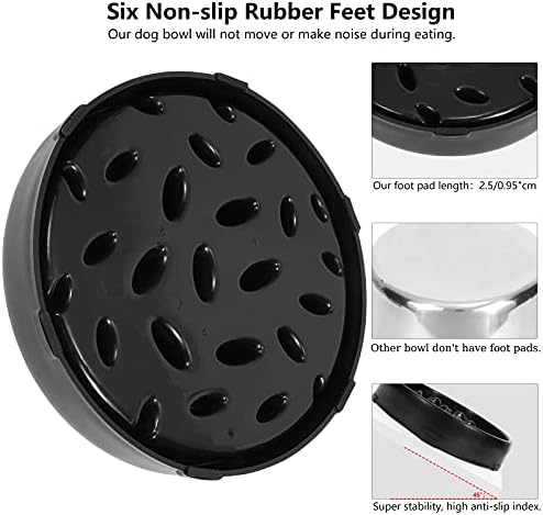 JASGOOD Large Slow Feeder Dog Bowl non Slip Slow Eating Dog Bowls Stop Bloat Puzzle Maze Slow Feeder Dishes Large Dog Food Bowl.Black