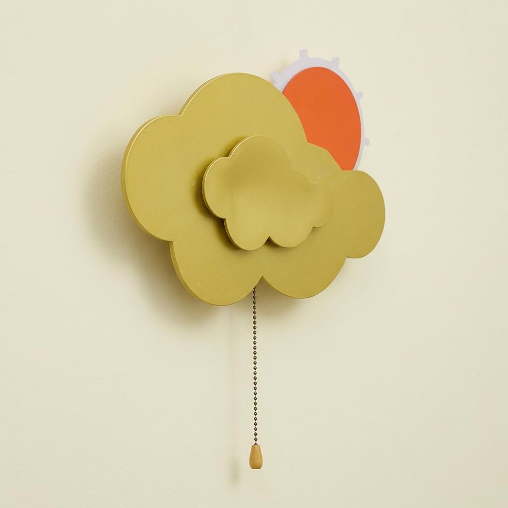 Proudome Cloud & Sun Kids Room Wall Light, Decorative Lamp, Indoor Lighting for Baby Room, Nursery, Birthday Gift for Boy & Girl 3