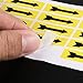 PATIKIL Small Arrow Stickers 1.4x0.4, 6 Sheet Self Adhesive Inspection Indicator Label for Industrial Work, Black Yellow