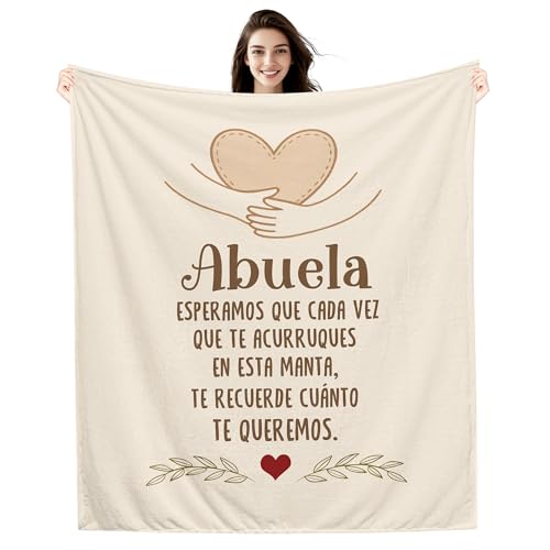 Amorea Regalo Dulce Mantas para Mujeres Hombres Mamá Papá Abuela Abuelo Tía Hermana Mejor Amiga Regalo de Cumpleaños Regalo del Día de la Madre Regalo del Día del Padre (Abuela-b)