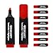 Produktbild Westcott Textmarker 10 Stück rot | 10er Pack Highlighter Marker in leuchtendem Rot | 2-5 mm Strichstärke | Premium Tinte aus Deutschland | E-743648 00