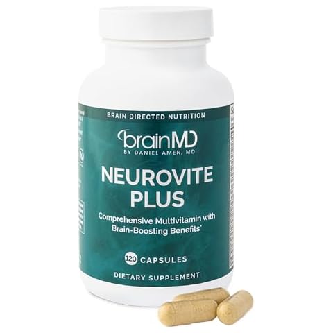 Dr Amen BrainMD NeuroVite Plus - 120 Capsules - Multivitamin & Mineral Supplement, Enhanced with Phytonutrients, Enzymes & Whole Foods - Gluten Free - 30 Servings Cover