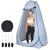 BREEZENEST Pop Up Tent | Toilet Tent for Camping Portable Privacy Shelter | Shower Tent for Outdoor Changing, Beach, Fishing | Instant Pop Up Toilet & Changing Room (Grey)