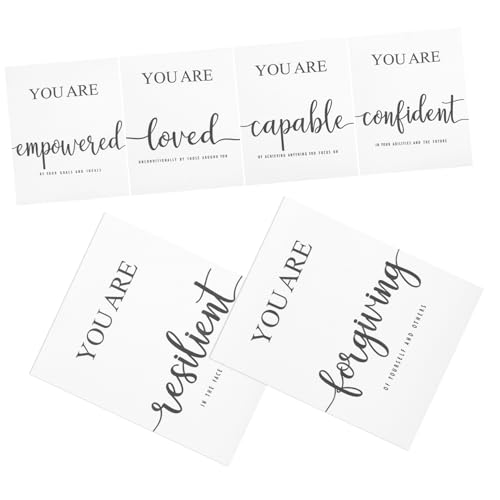 MOBUTOFU 6stücke Teiliges Motivationsposter Mit Inspirierenden Zitaten Für Wanddekoration Im Wohnzimmer Schlafzimmer Und Büro Stilvolle Wandbilder Selbstvertrauen Und Positiver