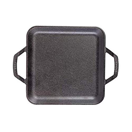 Lodge Chef Collection 11 Inch Cast Iron Chef Style Square Griddle. Handles, Large Cooking Surface and Seasoning Are Ready for the Kitchen or Campfire. Made from Quality Materials to Last a Lifetime