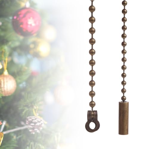 Image of 2pcs Convenient Ceiling Fan Light Pull Chain Extension Pull Chain String Extension with Connector for Ceiling Fan Light Ceiling Fan Pull Chain Extension