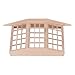 1:12 Scale Dollhouse Bay Window, Miniature Bay Window Exquisite Miniature Wooden 45 Degree Corner 3 Sided Window Model for DIY