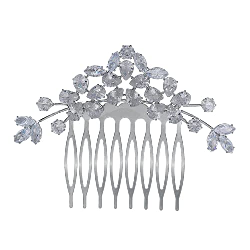 ASAKKURA 水滴形?ヘアコーム ブライダルヘッドピース 結婚式用髪飾り 髪型