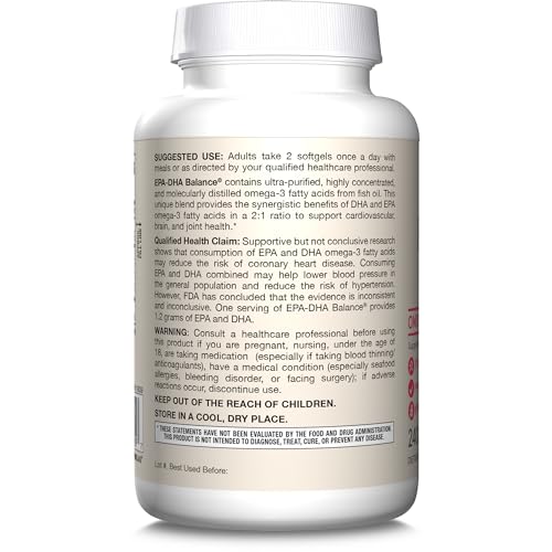 Jarrow Formulas EPA-DHA Balance, 1,200 mg Omega-3 Fatty Acids for Cardiovascular Support, 240 Softgels, 120 Day Supply - image 9