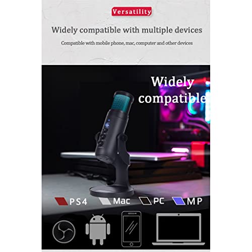 Microphone de streaming USB rétroéclairé avec surveillance audio fluide pour le direct - 7