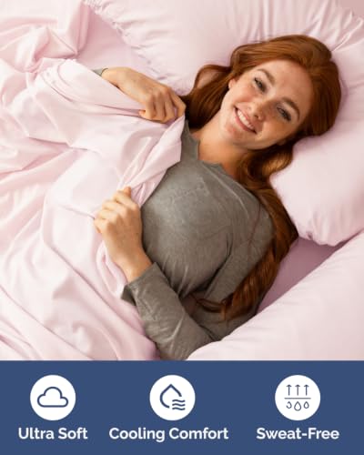 Image of Flex Top Split Head King 6 Piece Sheet Set - Soft & Cooling - Lavender | Ultra Soft Hotel Luxury Bedding Set w / 8-16 Inch Deep Pockets, 1 Flat & 1 Split-Head Fitted Sheet & 4 Pillowcases, Fade Free