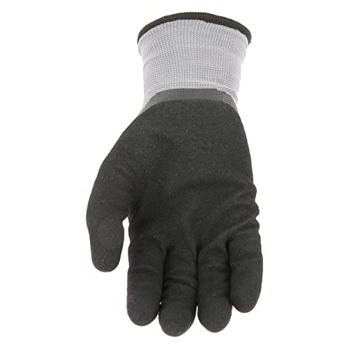 West Chester Men's Thermal Sandy Nitrile Dipped Winter Work Gloves, Acrylic Lined, Water Resistant, Abrasion Resistant, Cold Weather Protection, Black/Gray, X-Large (93067-Xl) #TOP3