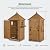 MCombo Large Outdoor Storage Shed with Lockable Door and 6 Shelves, Outside Tall Tool Wooden Cabinet with Double Foldable Tables for Patio Yard Lawn 2645 (Natural)