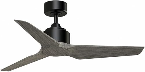 Miniatura 19 de TriAire Custom - Ventilador de techo de 3 aspas, 12.42 pulgadas de alto y 44 pulgadas de ancho, acabado plateado, color nogal oscuro plateado,Níquel