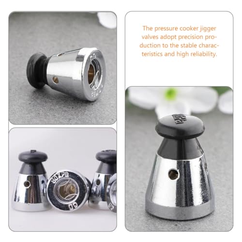 Juego de 4 válvulas de seguridad y escape universales para olla de presión Toyvian 80kpa para accesorios de cocina miniatura 5